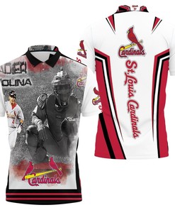 St Louis Cardinals 4 Legend Catcher Yadier Molina 3D All Over Print Polo Shirt for Fans