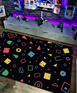 Stylish Arcade Pattern Customizable Rug for Living Room