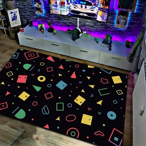 Stylish Arcade Pattern Customizable Rug for Living Room