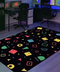 Stylish Arcade Pattern Customizable Rug for Living Room