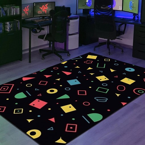 Stylish Arcade Pattern Customizable Rug for Living Room
