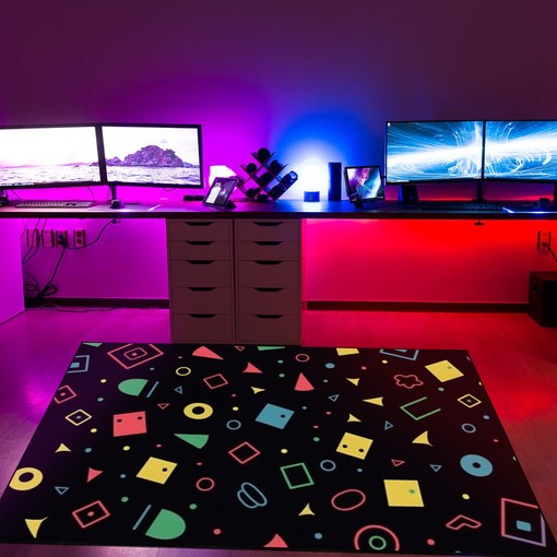 Stylish Arcade Pattern Customizable Rug for Living Room