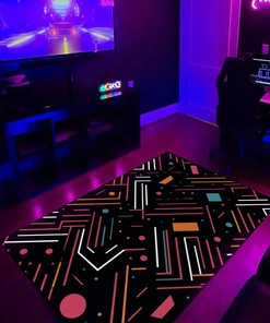 Stylish Geometric Arcade Pattern Personalized Rug