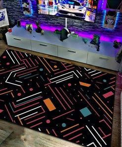 Stylish Geometric Arcade Pattern Personalized Rug