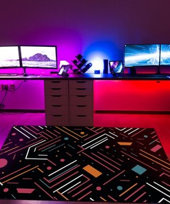 Stylish Geometric Arcade Pattern Personalized Rug