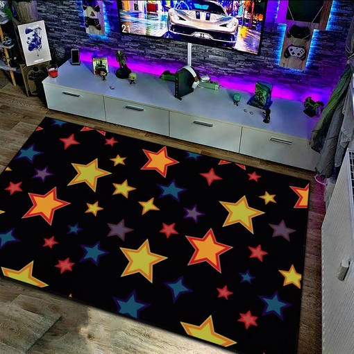 Stylish Geometric Star Arcade Pattern Area Rug