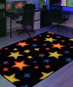 Stylish Geometric Star Arcade Pattern Area Rug