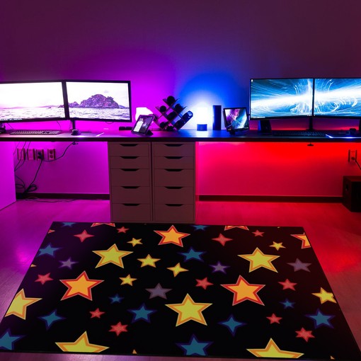 Stylish Geometric Star Arcade Pattern Area Rug