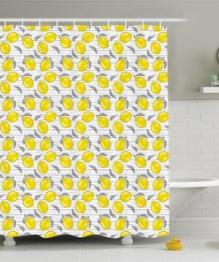 Stylish Lemons Shower Curtain for Chic Bathroom Decor