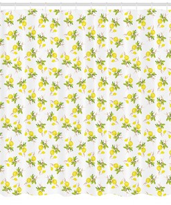 Stylish Lemons Shower Curtain for Chic Bathroom Decor