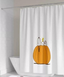 Thanksgiving Peanuts Snoopy & Woodstock Shower Curtain - Celebrate the Season 