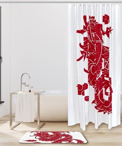 Traditional Chinese Dragon Shower Curtain - Bathroom Curtain home decor