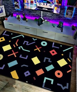 Trendy Geometric Arcade Pattern Customizable Rug