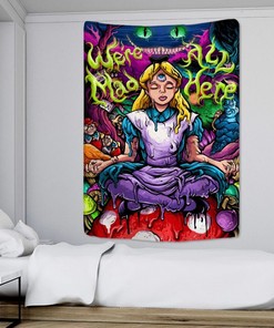 Trippy Alice in Wonderland Shower Curtain for Your Home Decor