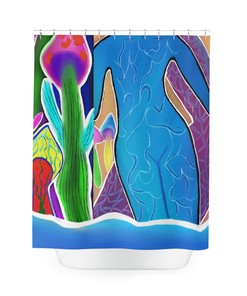 Trippy Psychedelic Mushroom Shower Curtain for Unique Bathroom Style