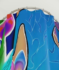 Trippy Psychedelic Mushroom Shower Curtain for Unique Bathroom Style