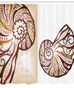 Tropical Beach & Seashells Ocean Shower Curtain Print for a Modern Bathroom