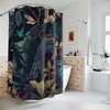 Tropical Bird Pattern Shower Curtain - Jungle Bathroom Decor