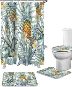 Tropical Fruit Shower Curtain for Bathroom Decor