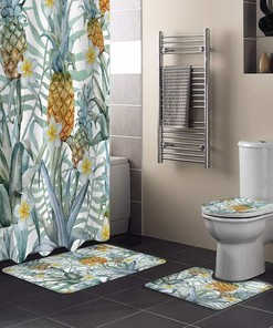 Tropical Fruit Shower Curtain for Bathroom Decor