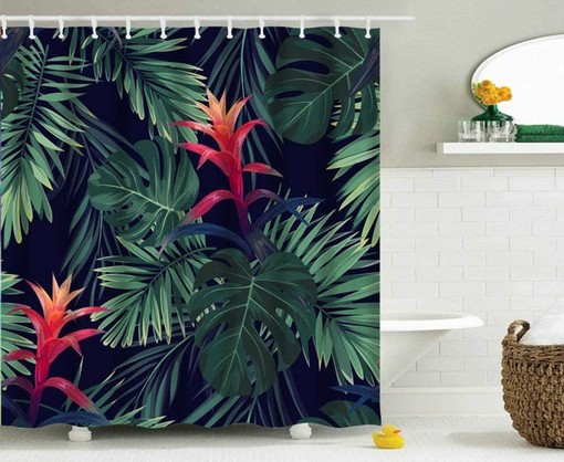 Tropical Wisteria Flower Shower Curtain for Home Decor