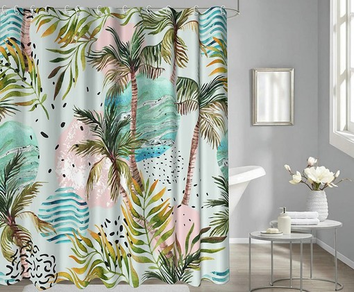 Tropical Wisteria Flower Shower Curtain for Home Decor