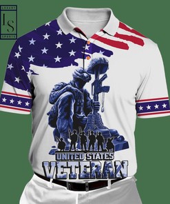 US Veteran Honor the Fallen Unisex White Polo Shirt - Celebrate Our Heroes with Pride