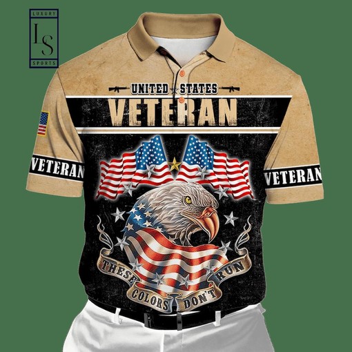 US Veteran These Colors Don't Run Polo Shirt - Show Your Respect for Our Veterans