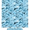Underwater Whales Blue Dolphins Shower Curtain for Marine Vibes