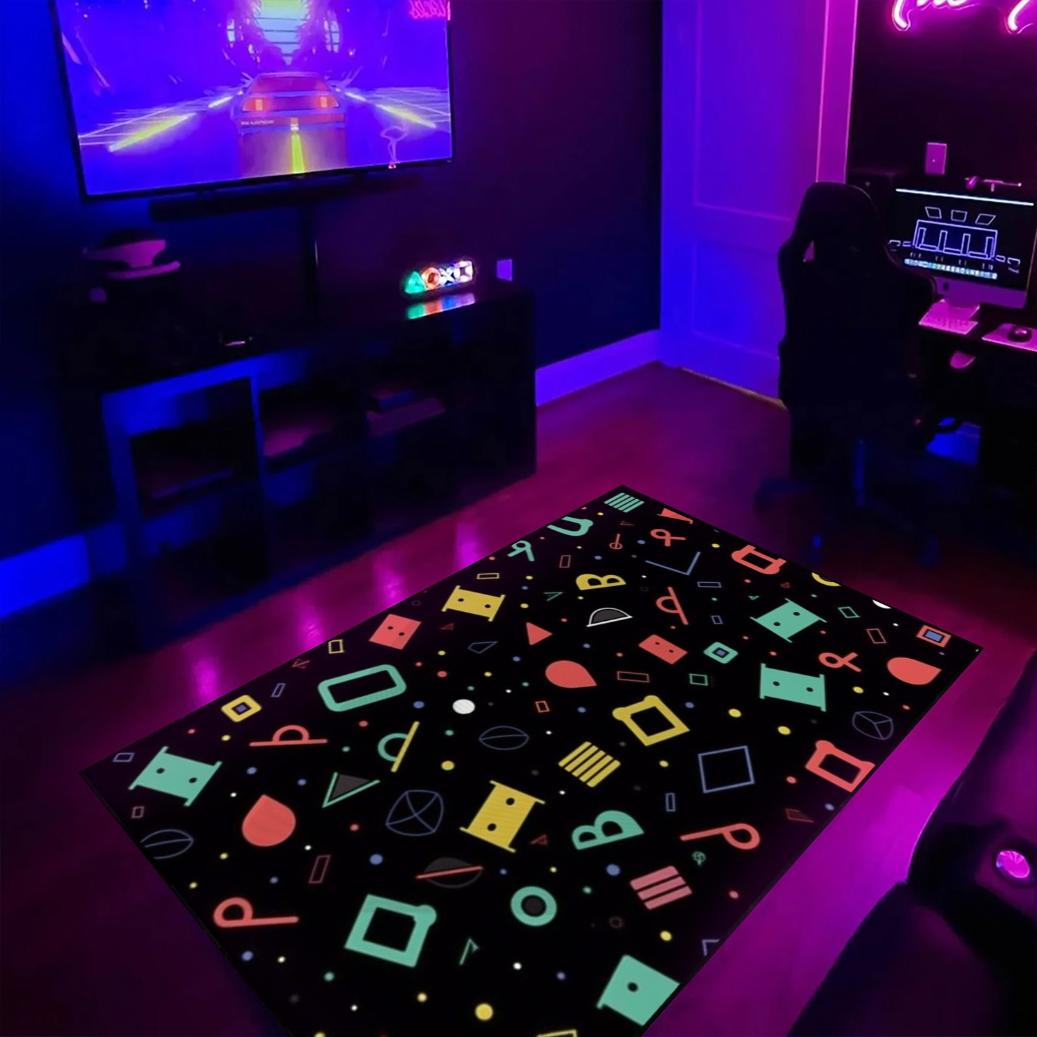 Unique Arcade Pattern Personalized Rug for Bedroom