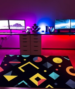 Unique Geometric Arcade Pattern Customizable Area Rug