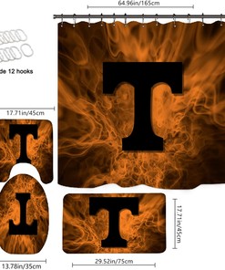 University Team Shower Curtain for Sports Fan Bathroom