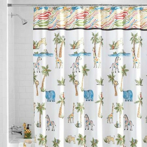 Valentine's Day Love Heart Pink Shower Curtain with Water Repellent Fabric for Bathroom - Savannan Collection