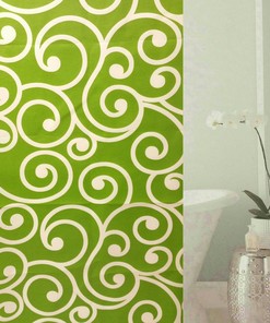 Variety Shower Curtain - Blue Lagoon Green Lagoon Paisley Oasis Damask Flamingos Peacock Waves Geometric