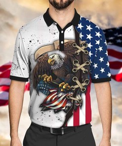 Veteran Eagle Polo Shirt for Patriotic Americans