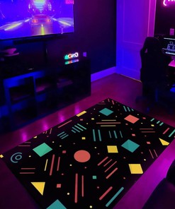 Vibrant Arcade Pattern Customizable Area Rug