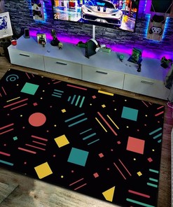 Vibrant Arcade Pattern Customizable Area Rug