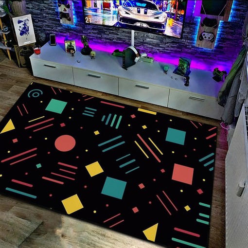 Vibrant Arcade Pattern Customizable Area Rug
