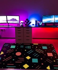 Vibrant Arcade Pattern Customizable Area Rug