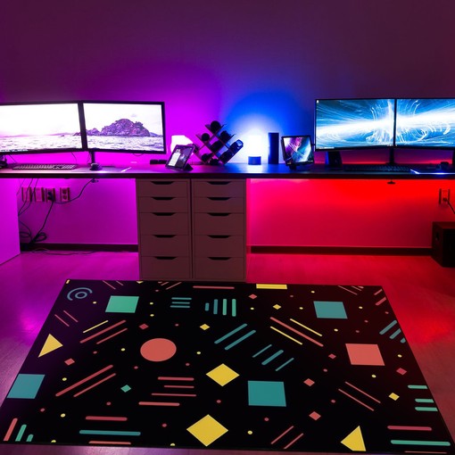 Vibrant Arcade Pattern Customizable Area Rug