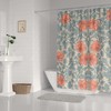 Victorian Garden Retro Vintage Shower Curtain with Antique Botanical Floral Design, Housewarming Gift
