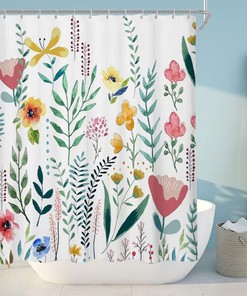 Vintage Botanical Shower Curtain for a Nature-Inspired Bathroom Decor