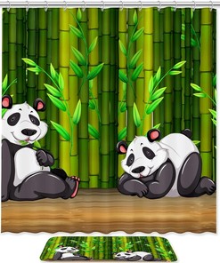 Vintage Flamingo Shower Curtain for Bathroom Decor