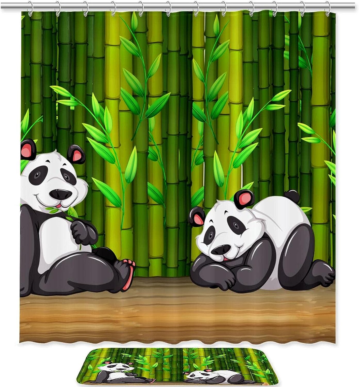 Vintage Flamingo Shower Curtain for Bathroom Decor