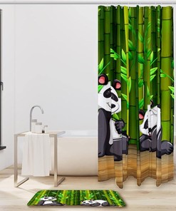 Vintage Flamingo Shower Curtain for Bathroom Decor