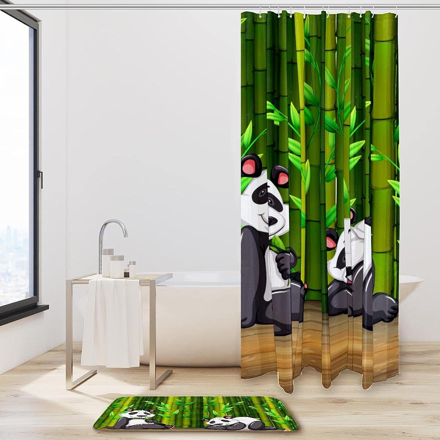 Vintage Flamingo Shower Curtain for Bathroom Decor