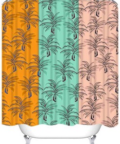 Vintage Hawaii Look Tropical Shower Curtain - Perfect for Bathroom Showers and Bathtubs