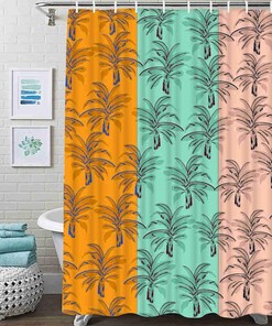 Vintage Hawaii Look Tropical Shower Curtain - Perfect for Bathroom Showers and Bathtubs