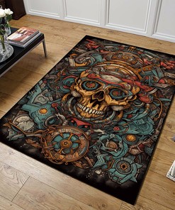 Warhammer Tattoo Flash Rug, Full Colour Inkwork, Customizable Living Room Decor