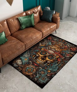 Warhammer Tattoo Flash Rug, Full Colour Inkwork, Customizable Living Room Decor